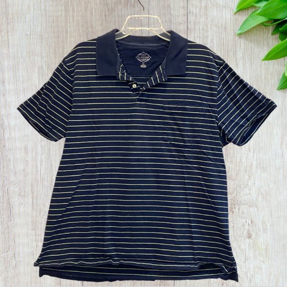 ST. JOHN'S BAY -- Polo Shirt, Large Man, Short Sleeved, Pullover, Blue - Picture 2 of 10